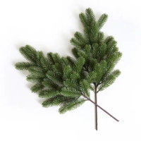 Christmas Fake Green PE Pine Branches Artificial Xmas Branches for Decoration Garland Wreath DIY Craft Garden Home Holiday Decor