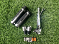 PAKET HANDGRIP BARRACUDA + BRAKELEVER VKUSTOM CHROME UNTUK VESPA