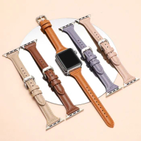 Women strap for apple watch 7 6 se 5 4 40mm 44mm 41mm 45mm band slim leather correa for iwatch 3 38mm 42mm apple watch bands
