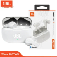 JBL Wave 200TWS Bluetooth Headphones Deep Bass Sound True Wireless Earphone Sports HD TWS Stereo Touch Controls Earbuds With Mic