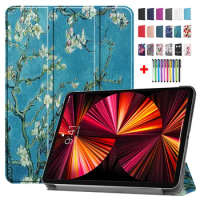 PU Leather Flip Cover For Funda iPad Pro 11 Case 2020 2021 Hard PC Back Tablet For iPad Pro 11 2021 2020 Case A2460 Coque +Gift