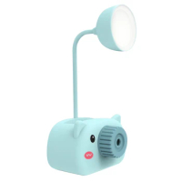 Flexo Led Lamps with USB LED Stand Desk Light Reading Lamp Modern Flexible Study Lamp with Pen Holder Blue