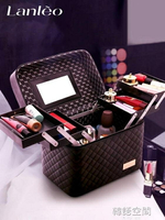 大容量韓國化妝包女多功能層小號網紅便攜手提化妝品收納盒簡約箱 全館免運
