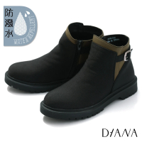 【DIANA】4cm繽紛冬季防潑水俏麗短靴-小編熱推(抹茶芝麻)