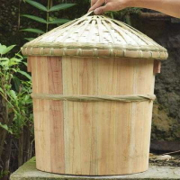 椿芽子木木蒸蒸籠佈蒸飯桶手工大小木桶飯竹編底子蓋竹筒飯家用