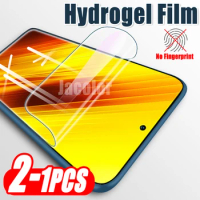 1-2PCS Full Cover Hydrogel Film For Xiaomi Poco X3 NFC GT Pro Xiomi Poca X 3 3NFC 3GT 3Pro X3Pro X3NFC X3GT 5 G Screen Protector