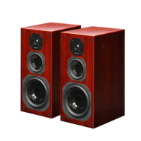 8 Inch 200W Bookshelf Speaker Three-Way Speakers Wooden Monitor Speakers Wooden Passive Fever Hifi Speakers 40~20KHZ A Pair