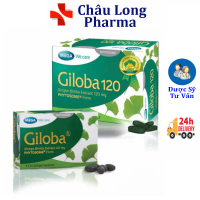 Giloba 40mg/120mg Viên Ginkgo Biloba tuần hoàn máu não, cải thiện trí nhớ (3 vỉ x 10 viên)
