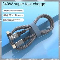 Hot Selling-Usb 4 Cable 90° 40Gbps Usb4 Type C Data Cable Fast Charging Pd 240W, 8K Video Transfer,U