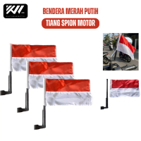 Bendera Tiang Spion Motor Indonesia Satin Berkualitas