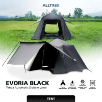 ALLTREK Tenda Camping EVORIA BLACK Automatic Tent Double Layer 3-4 Person