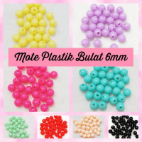 Mote Plastik Bulat 6mm Bahan meronce