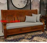 台灣公司貨 可開發票 純色紅木沙發坐墊簡約現代紅木椅高密度海綿加硬墊子防滑方便拆洗