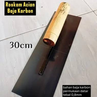 Roskam Acian Tembok 1 Tangkai Baja Karbon Permukaan Rata Paint ROSKAM BAJA KARBON 30CM