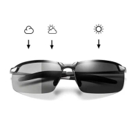 Photochromic Sunglasses Men Polarized Driving Chameleon Glasses Male Change Color Sun Glasses Day Night Vision Driver Goggles