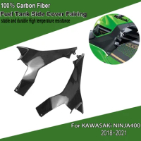 For KAWASAKI Ninja400 NINJA 400 2018-2021 Z400 2019-2021 Motorcycle Carbon Fiber Fuel Tank Side Cover Fairing