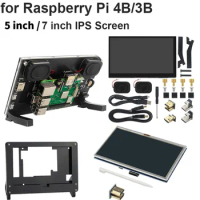 5 inch/7 inch IPS Touch Screen Module for Raspberry Pi 4B/3B 1024x600 HDMI-Compatible Display for PC Laptop Mini PC Monitor