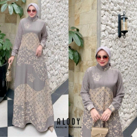Gamis Zhafira Alya Humaira Dress Wanita Muslimah Acara Resmi bisnis anggun mewah Cantik Formal Nyama
