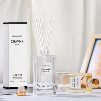 150ml Fireless Aroma Reed Diffuser with Sticks, Glass Oil Scent Diffuser Set for Bathroom, Hotel, Natural Diffuser Gift Set