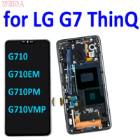 AAA+ LCD for LG G7 LCD G710 G710EM G710PM G710VMP LCD Display Touch Screen Digitizer Assembly Frame for LG G7 ThinQ Display