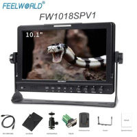 Feelworld FW1018SPV1 IPS 4K HDMI Camera Field Monitor 10.1 Inch Monitor with Histogram IPS 3G-SDI DSLR Camera Field Monitor