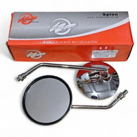 WILWOOD RACING KACA SPION MODEL VESPA CB 100 BULAT PANJANG FULL BESI HITAM DAN CHROME MOTOR CLASSIC 