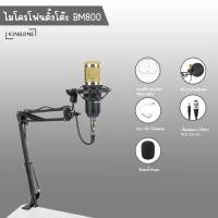 CONDENSER MICROPHONE รุ่น BM 800 ไมค์อัดเสียง ขาตั้งไมค์ ไมค์ คอนเดนเซอร์ และอุปกรณ์เสริม