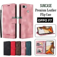 SUNCASE Oppo F7 cover hp model dompet multi fungsi flip case wallet leather SUNCASE GREEN