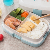 上班族帶飯盒雙層日式便攜微波爐便當盒分隔型保溫可加熱餐盒套裝