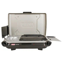 Coleman® Tabletop Propane Gas Camping 2-in-1 Grill/Stove 2-Burner, Gray, 2000038016 Coleman Camping Stoves