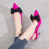 Heels rose pink beige hitam - sepatu heels 5cm fashion SF8191