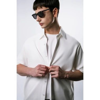 Kemeja Pria Premium Smart Casual Lengan Pendek Polos Larusso Compact Knit Hakurodi - Back To Classic