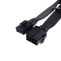 2 Pcs CPU Power Adapter 8 Pin Male to Female Extension Cable 18 AWG Wire Gauge 20CM ATX PSU Montherboard