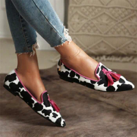 Fashion Tassel Slip On Loafers Women's Shoes 2024 Spring Casual Women Shoes Flat Heels Women's Boat Shoes