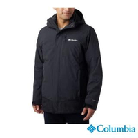 【Columbia 哥倫比亞】男款-Omni-TECH 防水鋁點保暖兩件式羽絨外套-黑色(UWM09000BK / 機能.防水.發熱)