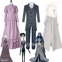 UWOWO Halloween Corpse Masquerade Bride Emily Victor Victoria Cosplay Costume Wig Zombie Ghost Party