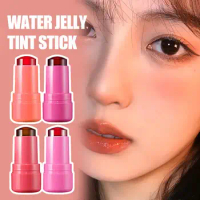 Water Jelly Lip Gloss Cheek Blush Tint 3 In 1 Moisturized Lasting Long Blusher Stick Contour Brighten Rouge Makeup M T6l0