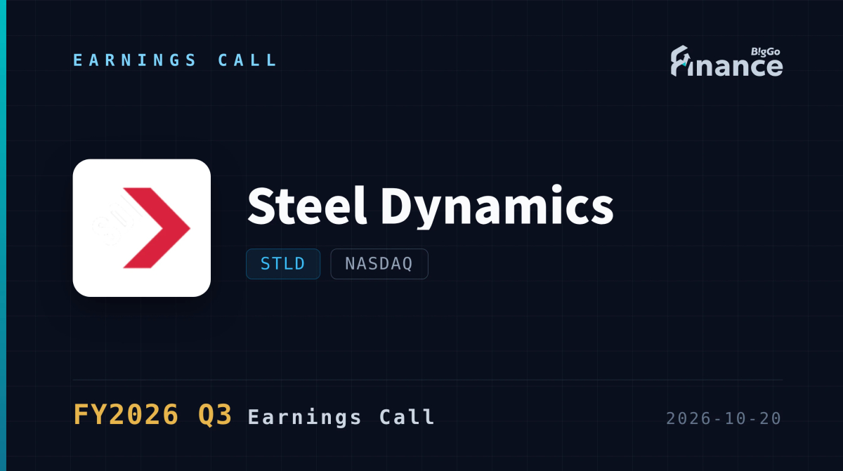 Cover art for Steel Dynamics Q3 2026 Earnings