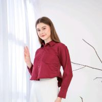 Chia Crop Top // Atasan Kemeja Puff Chia Kemeja Blouse Top Wanita / Korean style