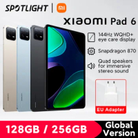 【World Premiere】Xiaomi Pad 6 Global Version 128GB/256GB Snapdragon 870 Processor 144Hz WQHD+ 8840mAh