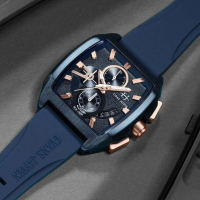 jam tangan Evans Jayden Jam Tangan Pria 9546 Rubber Silicon Chronograph Kaca Sapphire Water Resistan