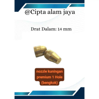 Nozzle Sprayer Nozel Spuyer Kuningan Kabut Embun Halus 1 Mata Lubang Hole Bengkok