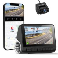 V55 Dash Cam 4K UHD Night Vision Car Camera Recorder GPS Wi-Fi Dashcam 24H Parking Monitor 170FOV dvr Dash Cam Front And Rear 4K