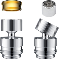 Hibbent Sink Faucet to Garden Hose Adapter 360-Degree Swivel 55/64 Inch Female Thread Sink Hose Atta