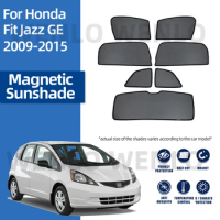 For Honda Fit Jazz GE6 GE8 2009-2015 Magnetic Mesh Curtain Car Sunscreen Window Shield Sunshade Windshield Shade Glass Sun Visor