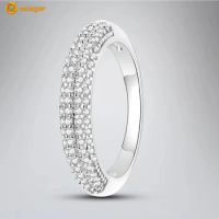 Volayer 925 Sterling Silver Rings Sparkling Pavé Ring 925 Silver Women Rings Engagement Rings