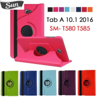 for Samsung Tab A6 10.1 2016 T580 T585 Case 360 Degree Rotating Folio PU Cover For Samsung Galaxy Tab A 6 10.1 T580 T585 Case