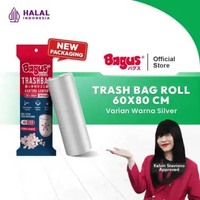 Kantong Sampah Bagus Trash Bag Roll 60 x 80 cm 24's - 46 L Silver