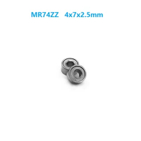 50pcs/100pcs/500pcs MR74ZZ MR74 ZZ L-740ZZ Full ball Deep Groove Ball Bearing 4x7x2.5mm shielded MR74Z 4*7*2.5mm 674zz