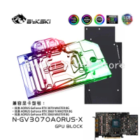 Bykski GPU Water Block For GIGABYTE GeForce AORUS RTX3070 RTX3060Ti MASTER 8G Graphic Card,VGA Radiator,12V/5V N-GV3070AORUS-X